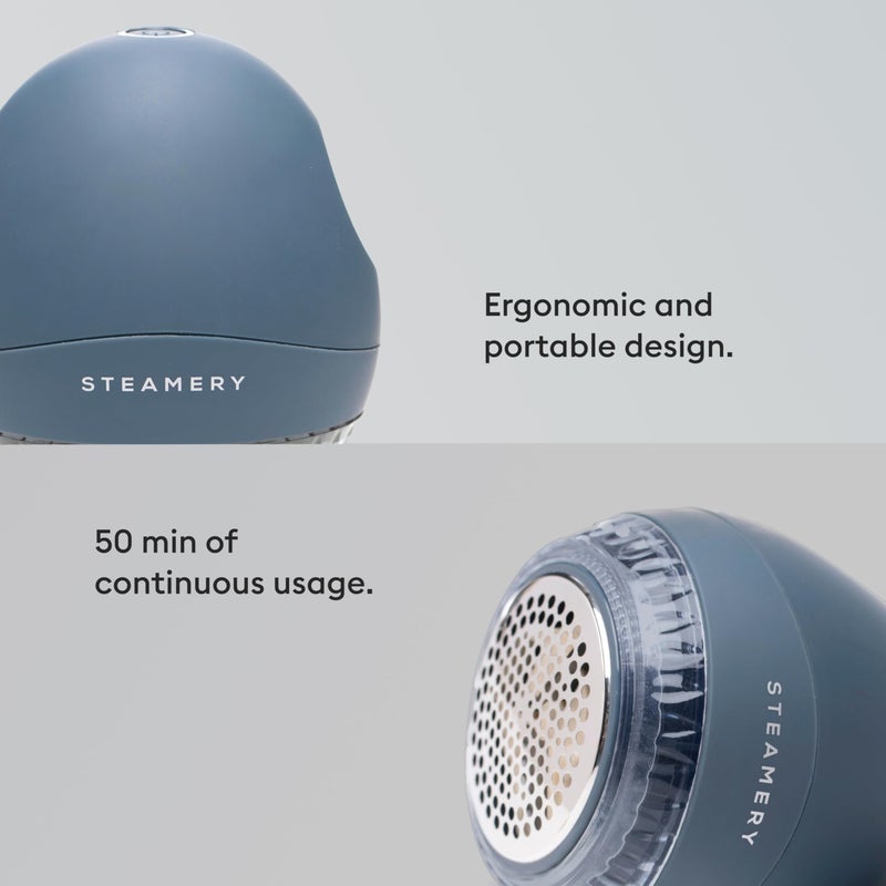 Steamery Fabric Shaver Pilo 1, Lint Remover for Pills and Bobbles, 5W, Portable, Rechargeable, Ergonomic, Scandinavian Design, Blue - Image 3